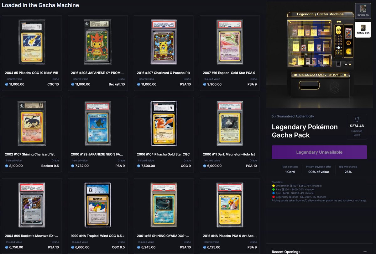 Legendary Gacha Opening in 16 hours... Prep your USDC and spin up some grails. 🤯🏆

gacha.collectorcrypt.com/r/stevo