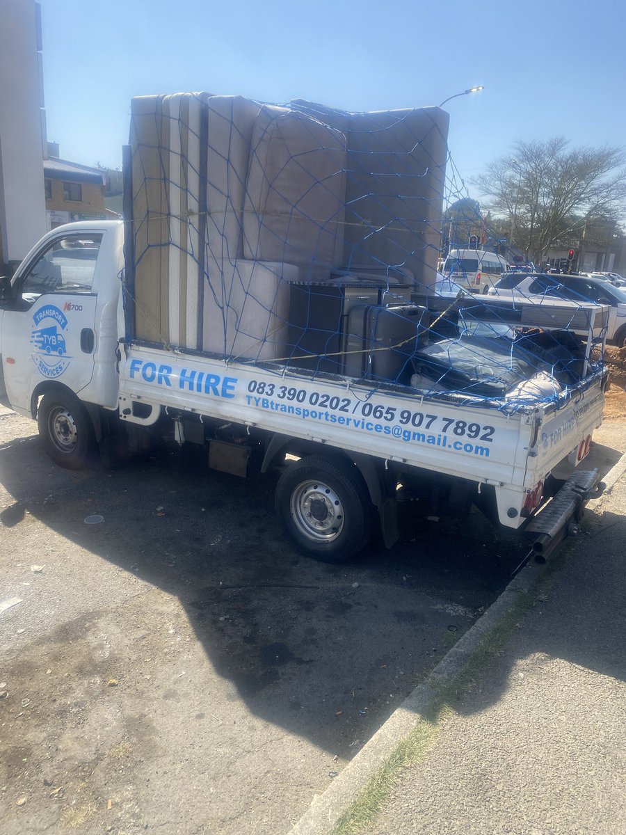 TYB_Transport's tweet image. FOR HIRE❗️❗️
✅ Reliable &amp;amp; Affordable  
✅ Stress-Free Moving Experience  
📞 Call us today for a FREE quote!  
💬 065-907 7892/083-390 0202
#SBmattersZA #SmallBusinessSupport