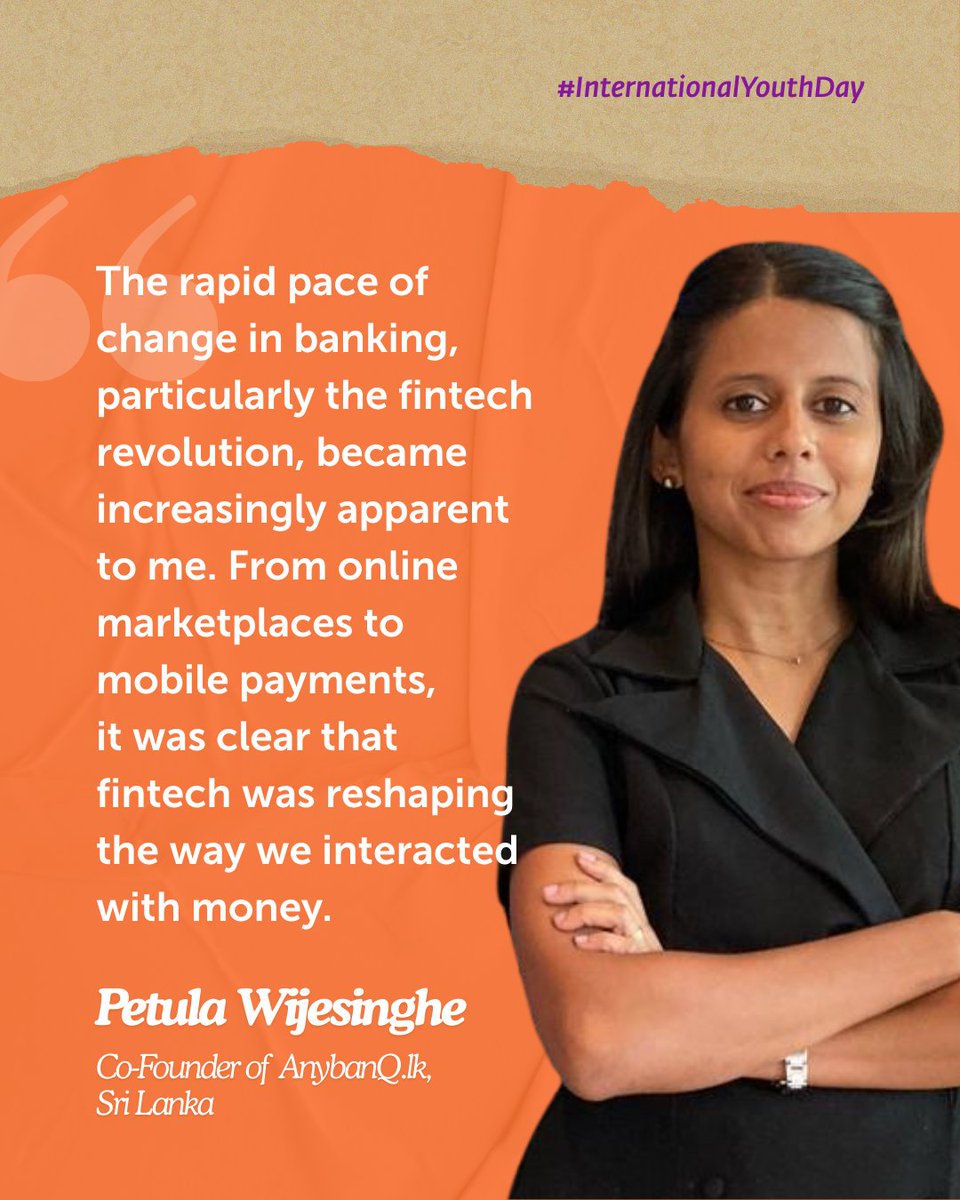 IFC_AsiaPacific's tweet photo. The future of finance won’t be televised.
It’ll be logged in. Petula Wijesinghe is ensuring that at @anybanq #InternationalYouthDay
Read her story here https://t.co/uKvtOBnC2H https://t.co/2BdNP9KyJT