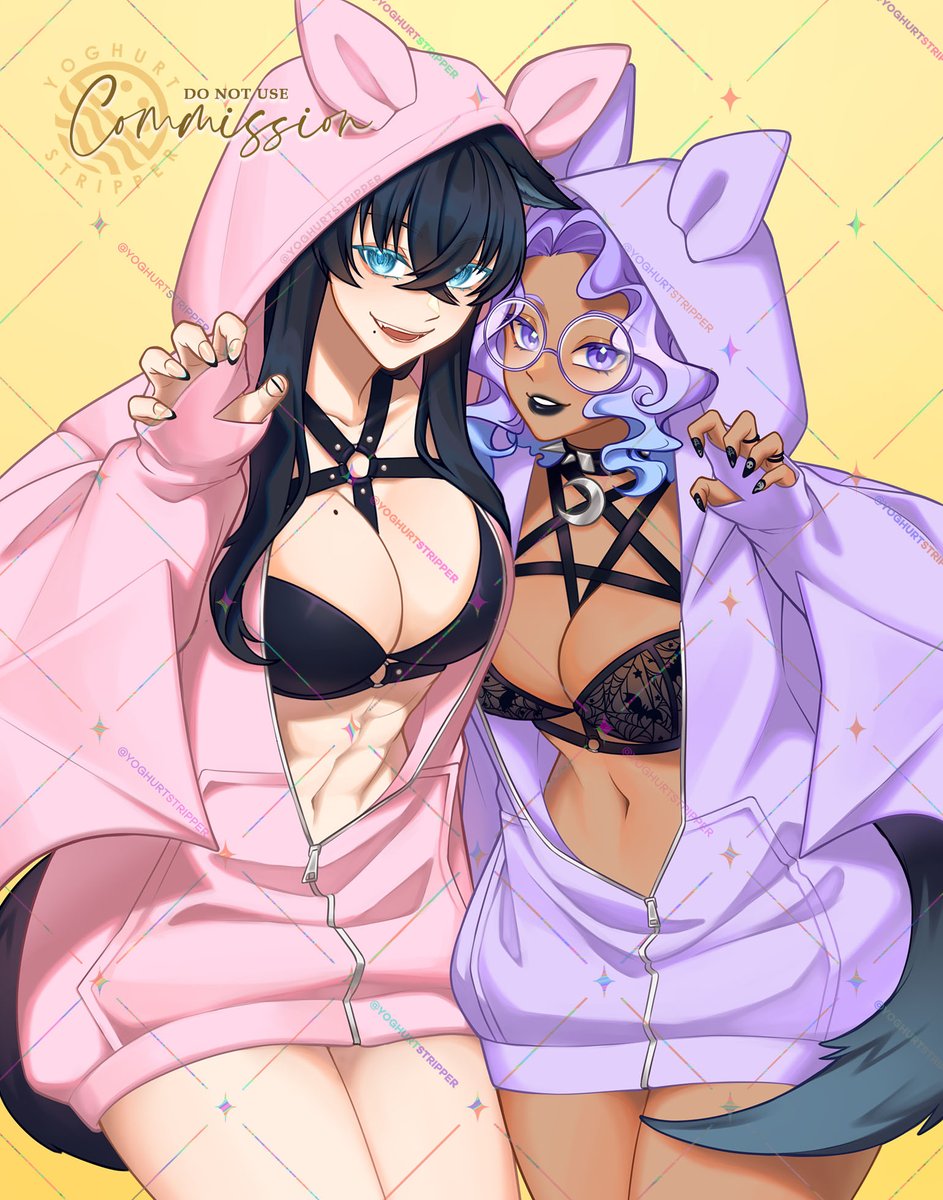 YoghurtStripper's tweet photo. Comm for @FuyuumiShirou and @Bvnpire ~ 🩷💜🩷💜 https://t.co/N7XXfPnnwm