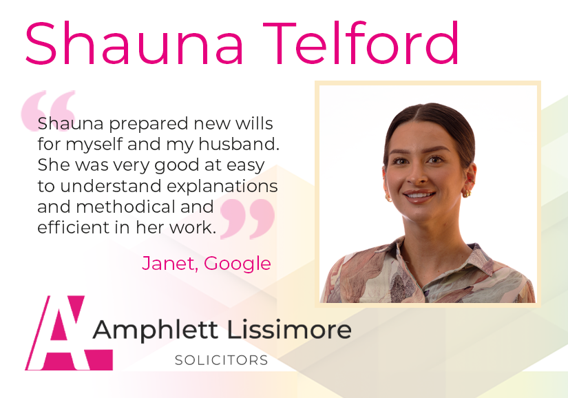 "Shauna prepared new wills for myself and my husband. She was very good at easy to understand explanations and methodical and efficient in her work." Janet, Google

Shauna Telford specialises in #willwriting and #probate matters. 

loom.ly/Lct1-s0