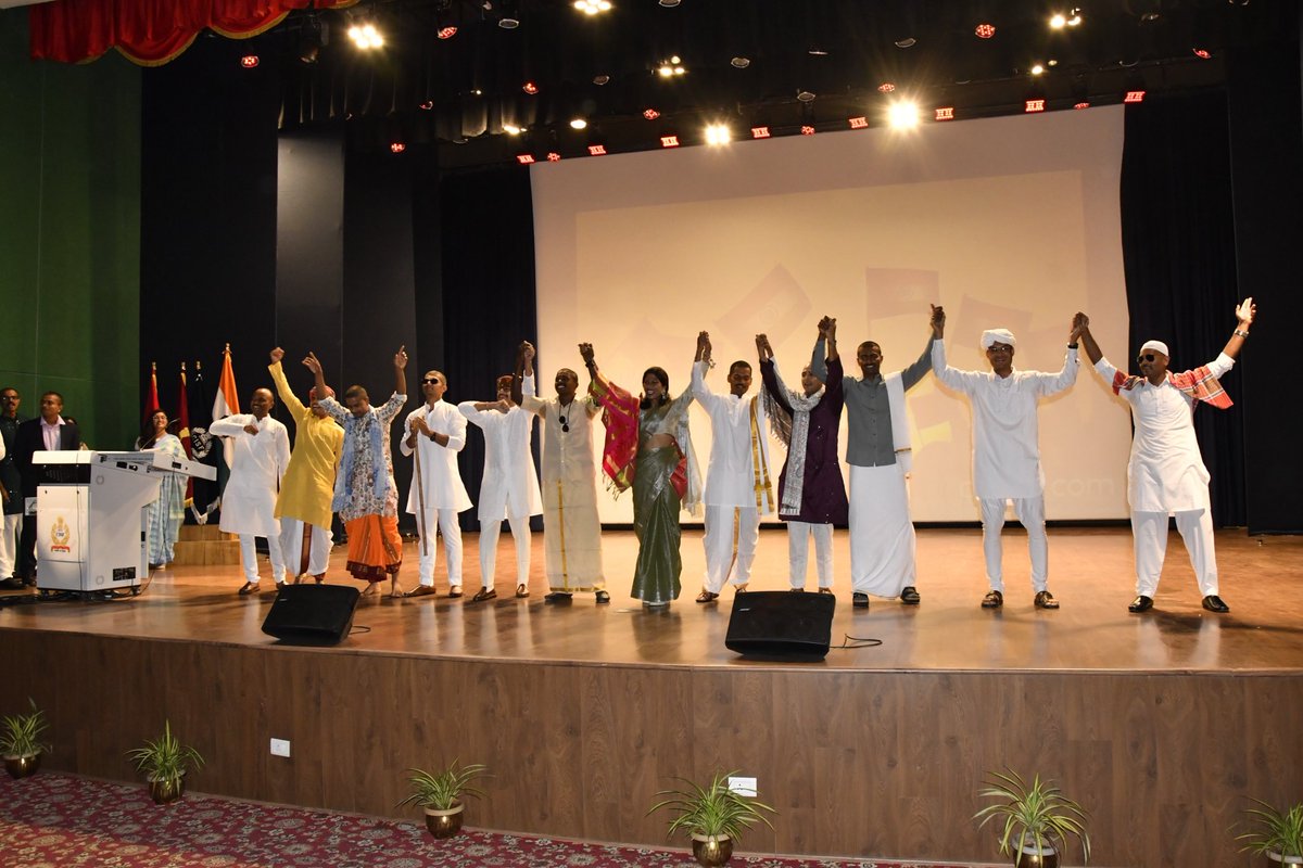 CISFTraining's tweet photo. A Night of Culture, Talent &amp; Camaraderie at NISA!

Dr. D. P. Parihar, Director NISA, and Shri S. Srinivasa Babu, Dy. Director, NISA, along with all the officers,graced a vibrant cultural evening "अभिव्यक्ति" 🎶 organised by the 39th Batch Assistant Commandants (Probs). @CISFHQrs https://t.co/MTEqAiwrpG