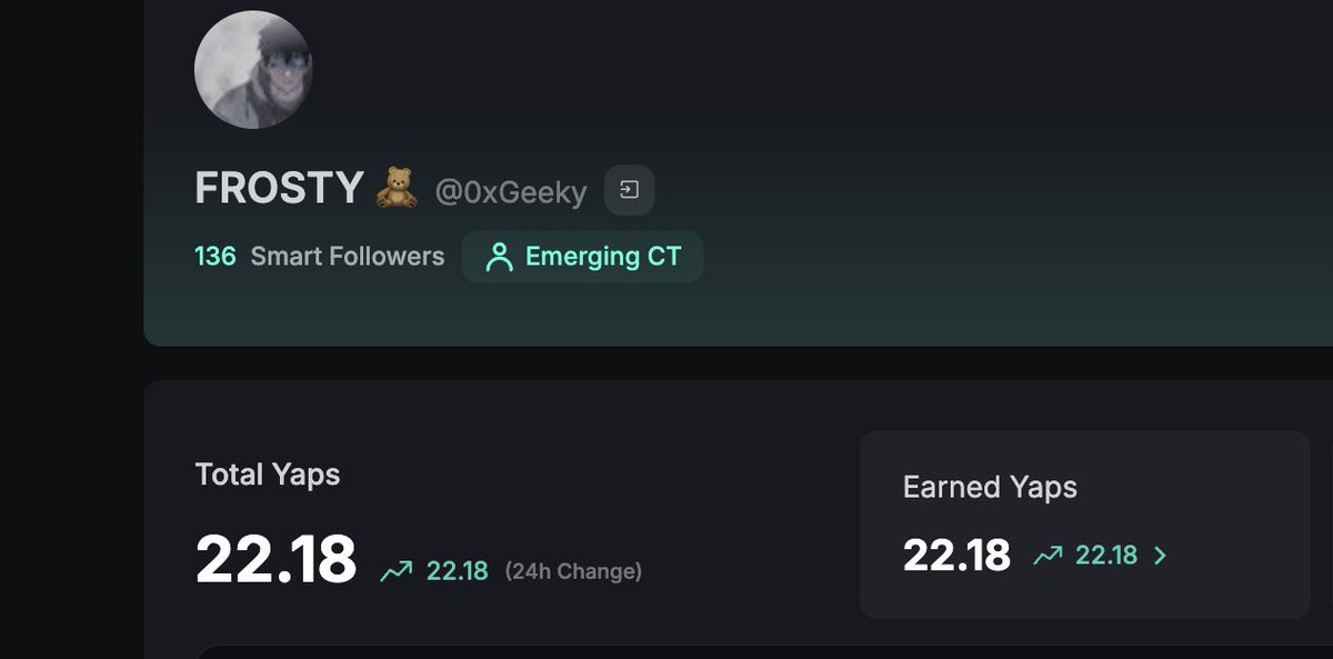 FROSTY 🧸 (@0xgeeky) on Twitter photo didn’t drop this earlier but i noticed i earned my first yap last saturday (22 yaps)
you’re wondering how, well no excuse just wasn’t motivated to do anything on here for a long time (+ focus on studies).
btw, appreciate the few that engage my posts 🫶🏽 didn’t drop this earlier but i noticed i earned my first yap last saturday (22 yaps)
you’re wondering how, well no excuse just wasn’t motivated to do anything on here for a long time (+ focus on studies).
btw, appreciate the few that engage my posts 🫶🏽