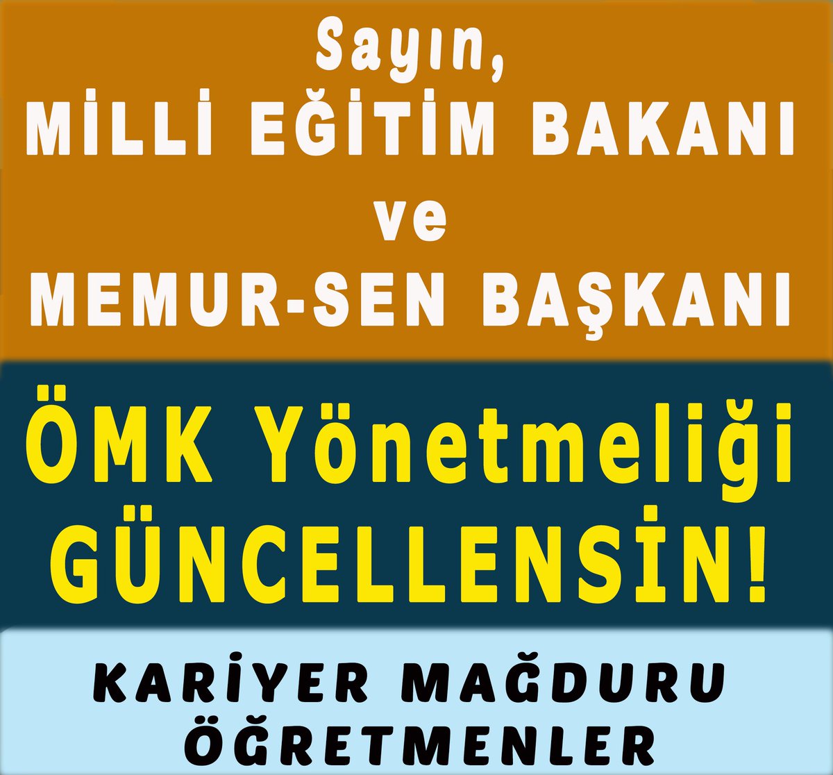 Öğretmenlik kariyerimiz de Eski Memuriyetlerimiz sayılmadı. Derdimiz geçim. Uzmanlık, Başöğretmenlik için eski Memuriyetimiz sayılsın. Adaletsizlik giderilsin.
#MemurTeklifBekliyor
#CANAKKALEYANIYOR 
<a href="/RTErdogan/">Recep Tayyip Erdoğan</a> <a href="/ankara_kusu/">ANKARA KUŞU</a> <a href="/_aliyalcin_/">Ali YALÇIN</a> <a href="/talatyavuz29/">Talat YAVUZ</a> <a href="/EgitimBirSen/">Eğitim-Bir-Sen</a>