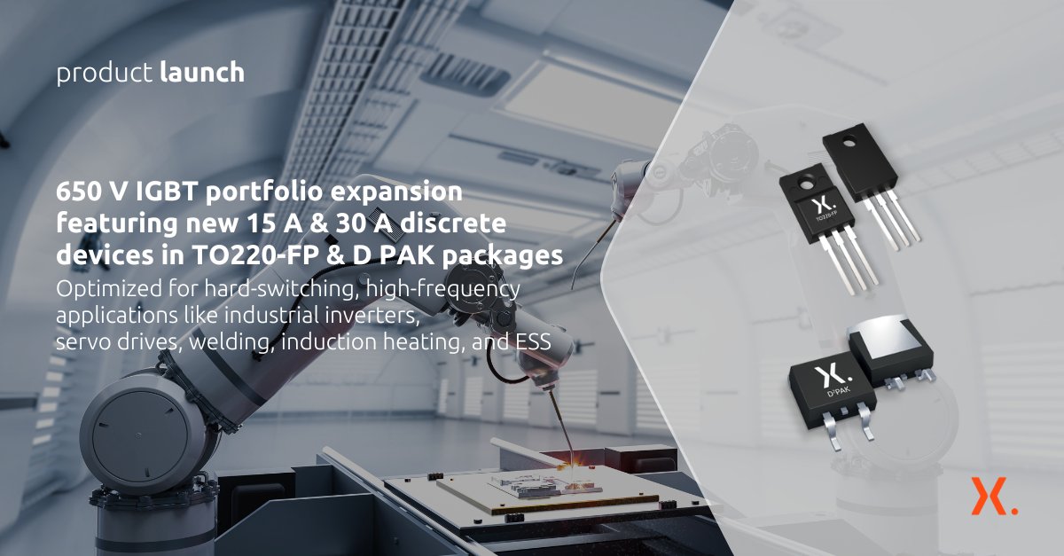 We’re expanding our 650 V IGBT portfolio with new 15 A and 30 A discrete devices in TO220-FP and D2PAK packages - now available for engineers designing compact, high-performance power systems.

Learn more: nexperia.com/products/igbt-…