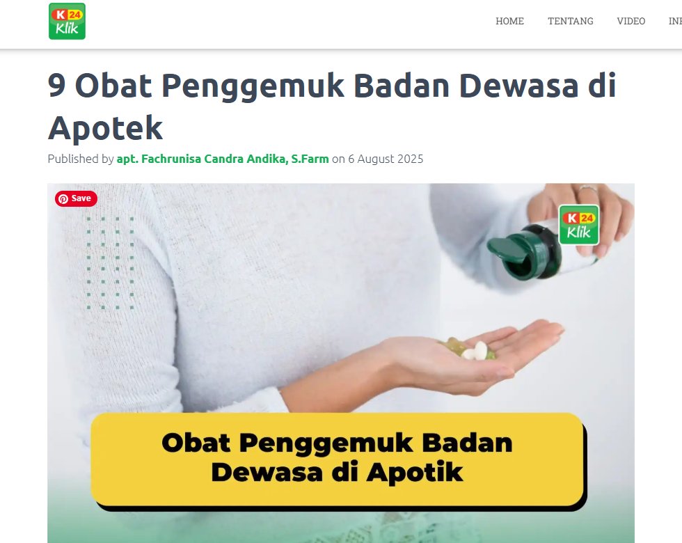 k24klik's tweet photo. Siapa yang merasa tubuh terlalu kurus? Berpengaruh langsung pada kesehatan tubuh secara keseluruhan, yuk capai berat badan ideal dengan beragam rekomendasi obat penggemuk badan dewasa lewat artikel di bawah ini.
https://t.co/pLkZQZGNsA https://t.co/jX9OtUQSiJ