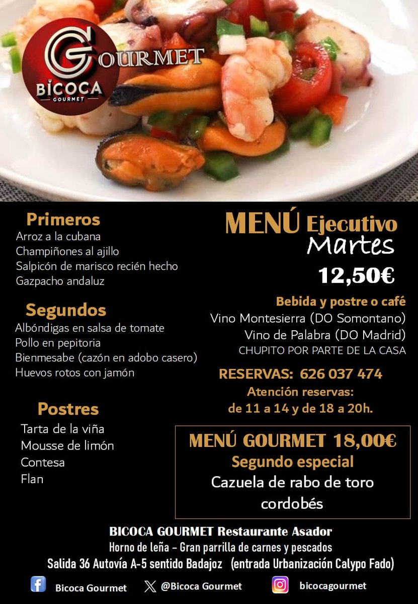 BicocaGourmet's tweet image. ☀️BuenosDías!!
📆 Hoy se celebra el #DíaMundial del Disco de Vinilo. ¿Conservas alguno? Seguro que recuerdas alguno de tus favoritos...😎🎸
😋 Te presentamos nuestros menús del MARTES...
RESERVAS 
☎️ 626 037 474 
⏰ Menú hasta las 16.30h.
#Diamundialdiscovinilo 
#DiscoVinilo