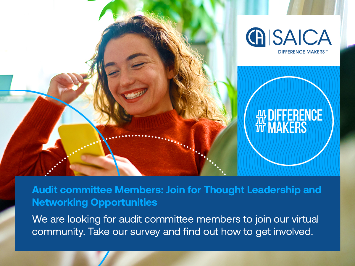 saica_za's tweet image. 🚀 Be a catalyst for change! Join the Audit Committee forum virtual network and lend your voice to important discussions. 
Please fill out our quick survey to find out how you can get involved! 🔗 lnkd.in/dvXnQJYP
#️⃣ #SAICATechnical #LeadershipMatters #JoinUs…