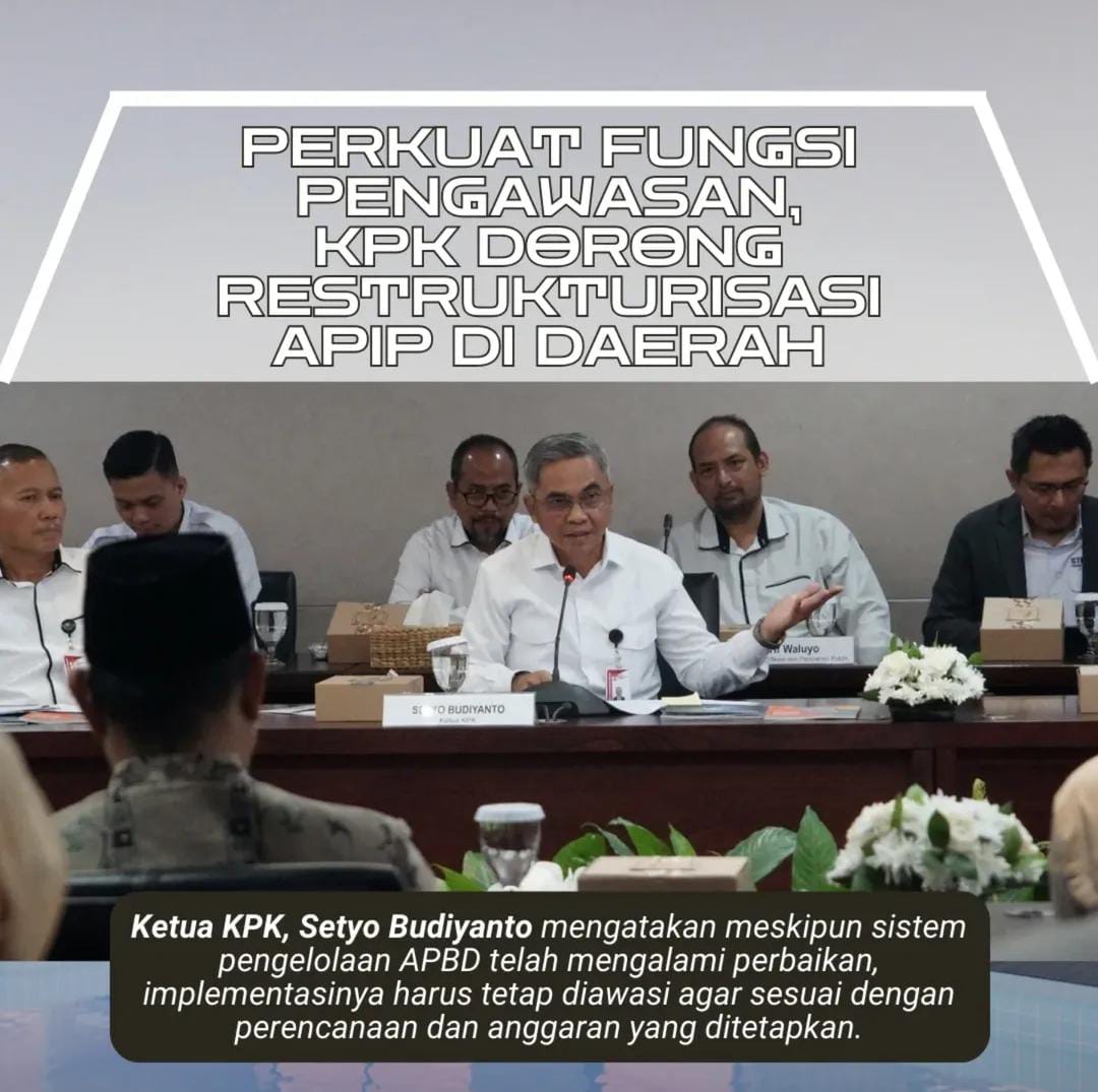 PolitikLingkar's tweet image. KPK merekomendasikan kepada Kemendagri agar memperkuat fungsi pengawasan di tingkat pemerintah daerah melalui restrukturisasi. 
#KPK
#Kemendagri
#APIP