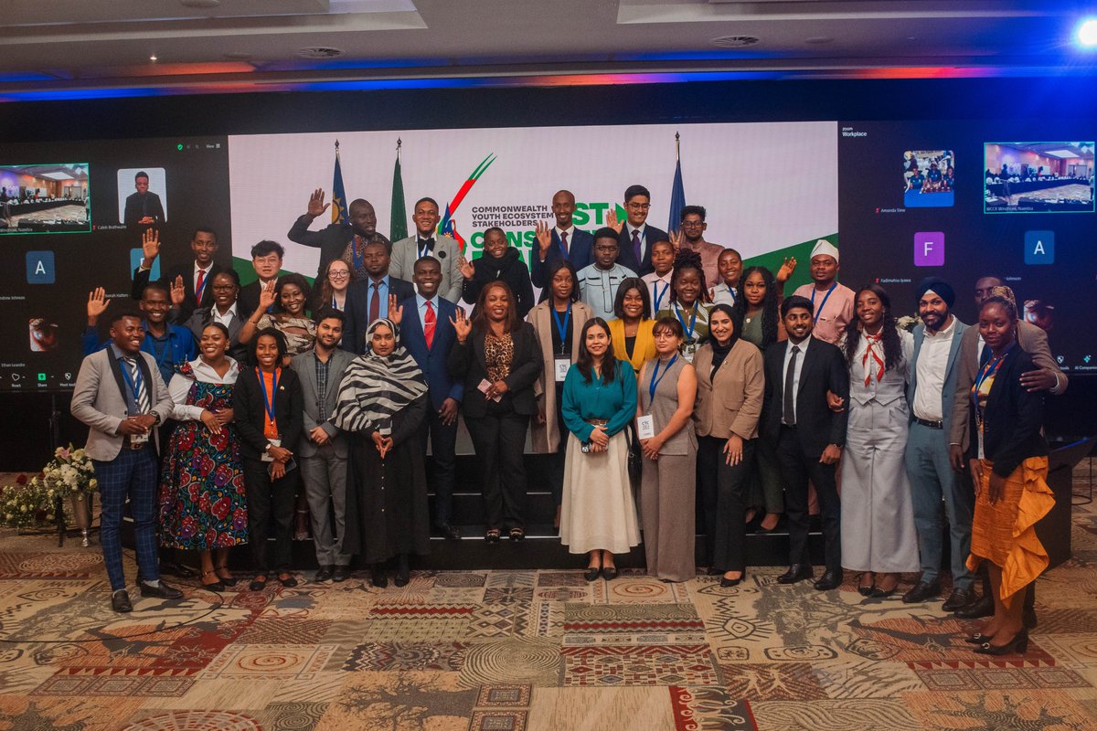 ComSecYouth's tweet photo. Happy #InternationalYouthDay 2025!
After an inspiring week at the 1st Consultative Dialogue with the Commonwealth Youth Council, we’re in Windhoek, Namibia 🇳🇦, celebrating Local Youth Actions for the #SDGs and Beyond.
#IYD2025 | #localizingthesdgs https://t.co/0diCFfULZW