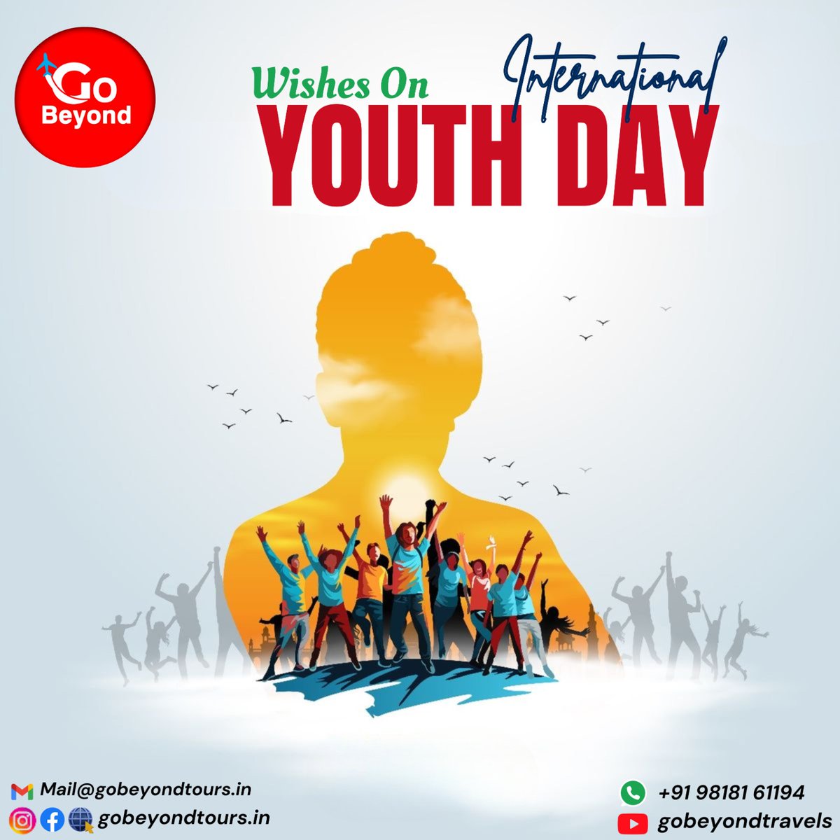 gobeyondtour's tweet photo. Here’s to the energy, passion, & dreams that the youth bring to the world.Keep dreaming big, keep achieving, & keep inspiring! 💪✨
💙 Let’s celebrate the power of youth to shape a better tomorrow! 🌍💫
#InternationalYouthDay2025 #YouthDay #GoBeyond #GoBeyondTours #GoBeyondNow https://t.co/WGtZWws6ap