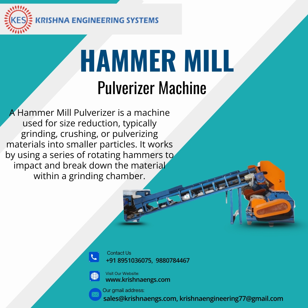 SystemsKrishna's tweet image. &quot;Crush, grind, and pulverize with precision – our Hammer Mill Pulverizer Machine delivers power and performance. ⚙️💪&quot;

#HammerMill #PulverizerMachine #GrindingMachine #IndustrialMachinery #MaterialProcessing #HeavyDutyMachine #Pulverizer #IndustrialEquipment #GrindingSolutions