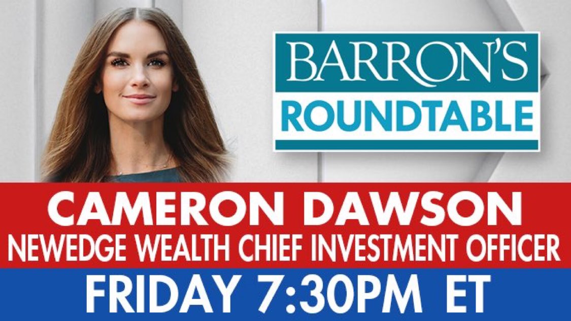 JackOttar's tweet photo. What should investors do while the market is in purgatory — @CameronDawson of @NewEdgeWealth has the answers. Tune in now! @barronsonline https://t.co/8fkBbnDVwz