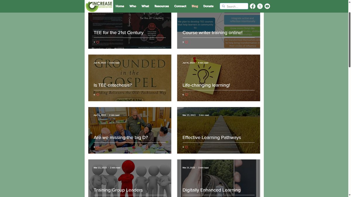 #Check out the #Increase blog! 25 #posts on course writer #training, life-changing #learning, effective learning pathways, group leader training, #digital learning, quality #assurance, theological #education, #diaspora discipleship and much, much more! See increaseassociation.org/ia-blog