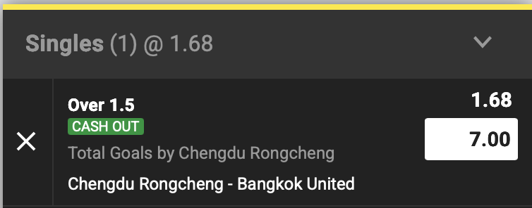 Sjakktrekk's tweet photo. 📅Tuesday's BOTD

🇨🇳Chengdu Rongcheng v Bangkok United🇹🇭

✨Chengdu Rongcheng Over 1.5 @ 1.68

💸7 units stake at Unibet

❤️Like if you're getting on too https://t.co/7OFyZ630E3