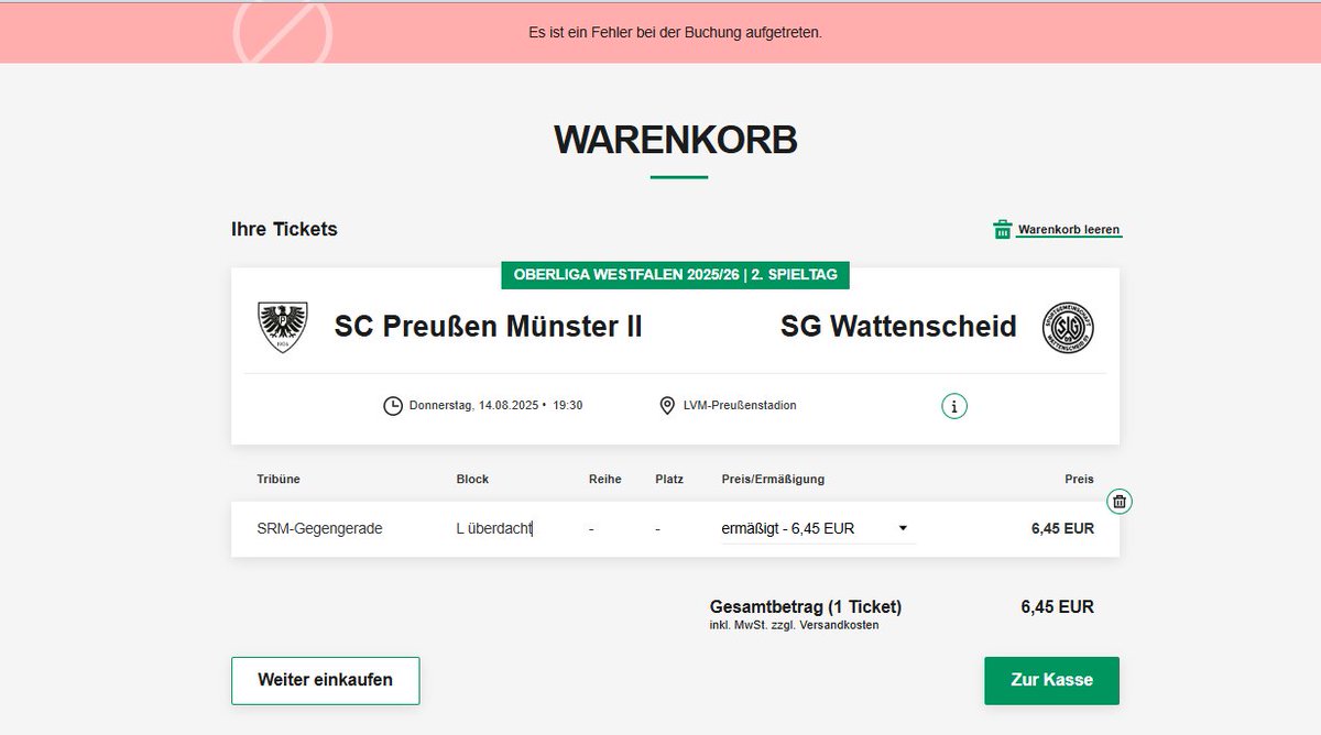 liebe geht raus an den ticketshop