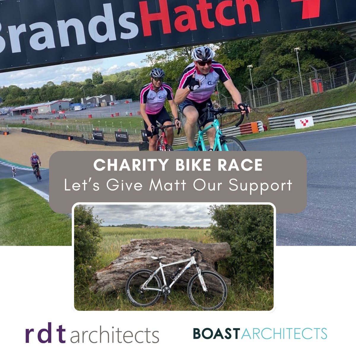 rdtarchitects's tweet photo. Our colleague at #BoastArchitects is raising funds for @missingpeople - on 04/09 Matt will complete as many laps as possible in 8 hrs at @Brands_Hatch
Please consider sponsoring him: https://t.co/jIkj1N5xpW
Good luck Matt!
#CharityBikeRace #MissingPeople #Community #SupportMatt https://t.co/mUWFgTw0lU
