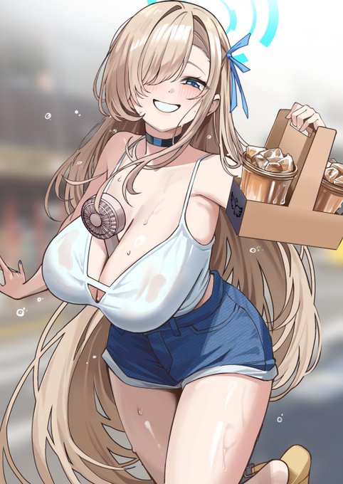 アスナとアイスコーヒー
#ブルアカ 