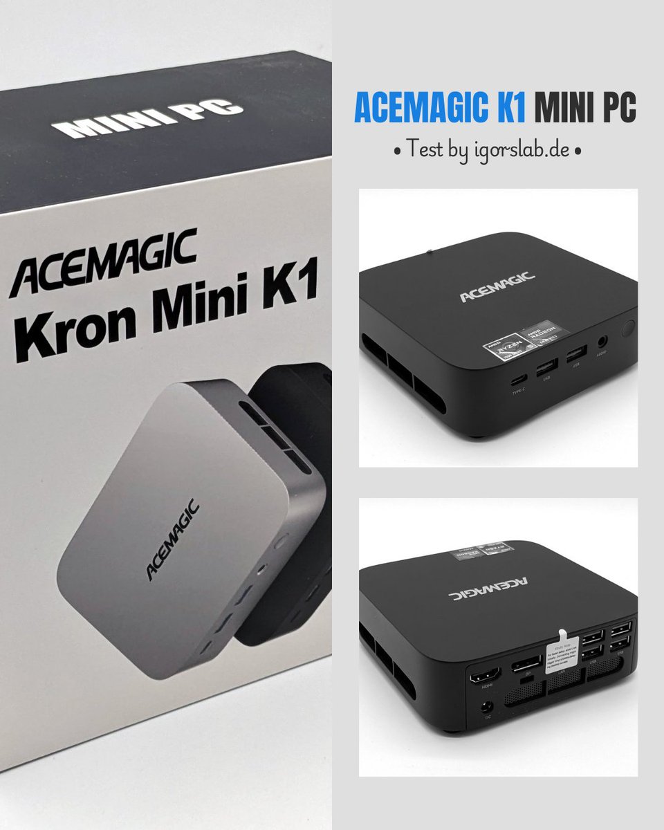 Acemagic_MiniPC's tweet image. [ ACEMAGIC K1 Mini PC test by igorslab.de ]  Today we are taking a look at a #MiniPC model for everyday use.
👉 igorslab.de/en/acemagic-k1…

Apply code 𝟴𝗔𝗖𝗘𝗙𝗔𝗡𝟯 at 𝗮𝗰𝗲𝗺𝗮𝗴𝗶𝗰.𝗰𝗼𝗺 for an exclusive discount😁
bit.ly/AceMagic_K1_mi…

#acemagicK1 #acemagicpc…