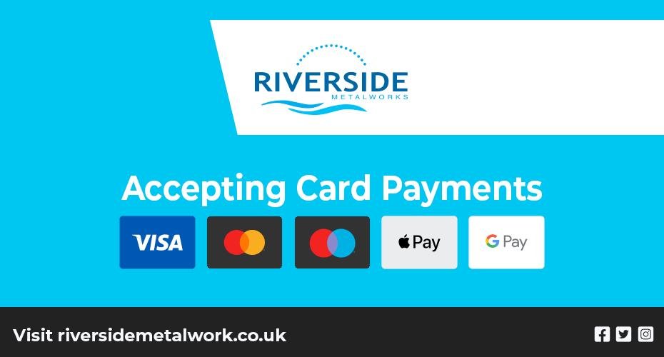 We accept the following card payments: #visa, #mastercard, #maestro, #ApplePay, #GooglePay For more information give us a call 
riversidemetalwork.co.uk/contact-us