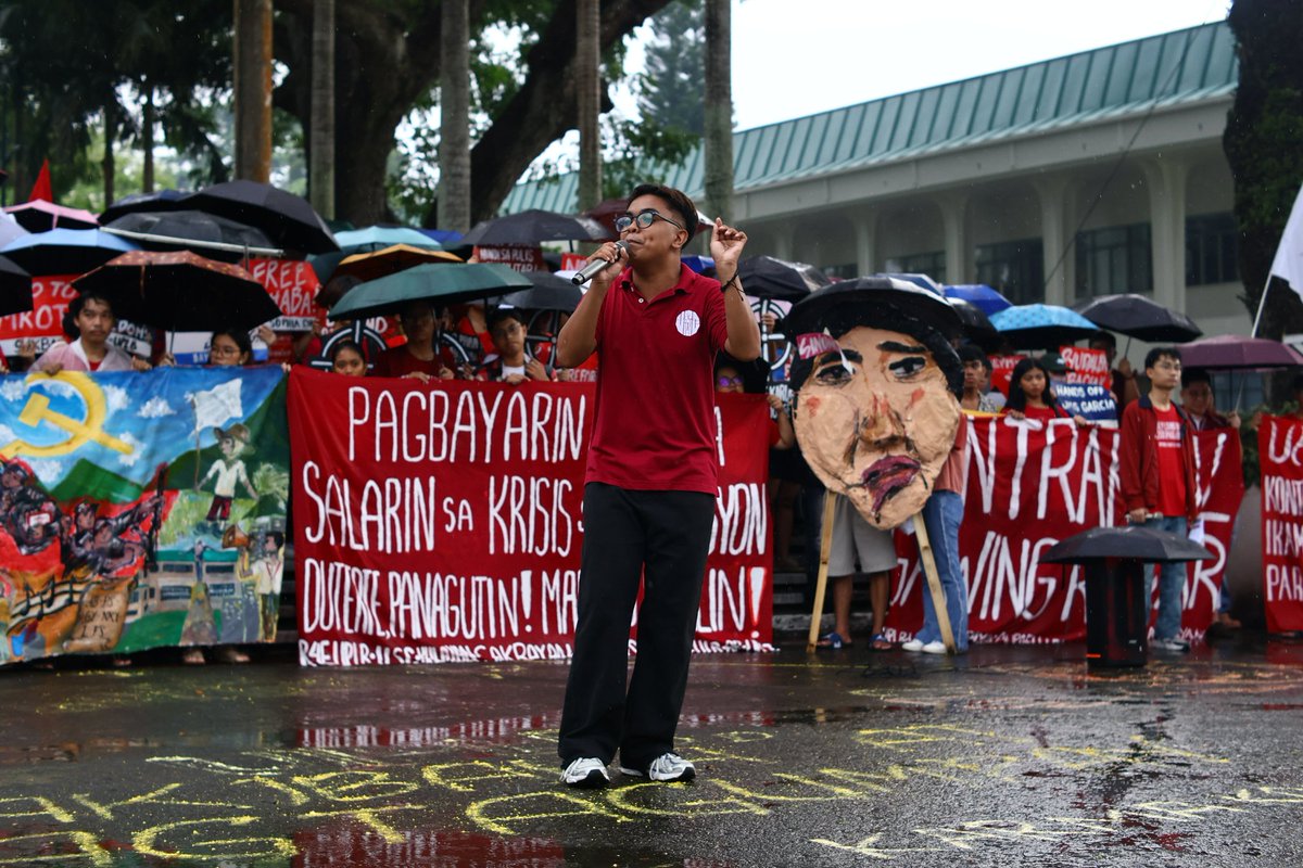 uplbperspective's tweet photo. Ipinanawagan naman ng Serve the People Brigade (STPB) ang agarang pagkamit sa hustisyang pangklima. 

#UPLFightBack 
#UPLBHeadOurCalls 
#FirstDayRage https://t.co/cL0NY2Tbnj