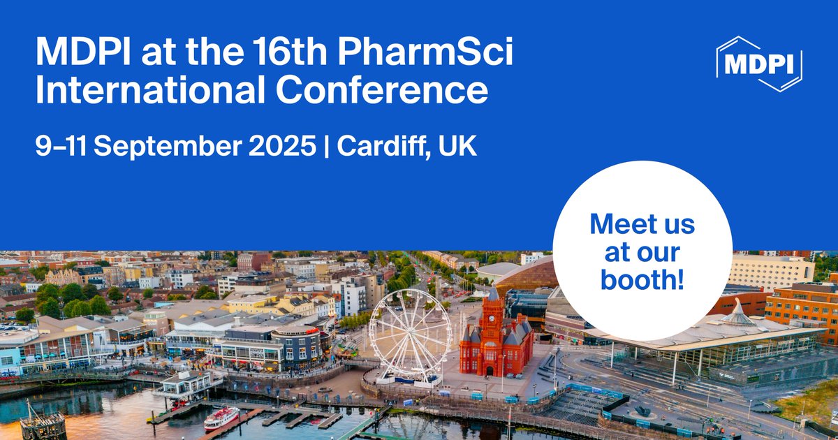 Future Pharmacology MDPI (@futurepharmmdpi) on Twitter photo 📢 We are thrilled to be part of the 16th PharmSci International Conference organized by <a href="/APS_PharmSci/">Academy of Pharmaceutical Sciences</a>. ⭐
📆 9–11 September 2025
📌 Cardiff, UK
For additional details about the conference, please click on the following link:
mdpi.com/about/announce… 📢 We are thrilled to be part of the 16th PharmSci International Conference organized by <a href="/APS_PharmSci/">Academy of Pharmaceutical Sciences</a>. ⭐
📆 9–11 September 2025
📌 Cardiff, UK
For additional details about the conference, please click on the following link:
mdpi.com/about/announce…