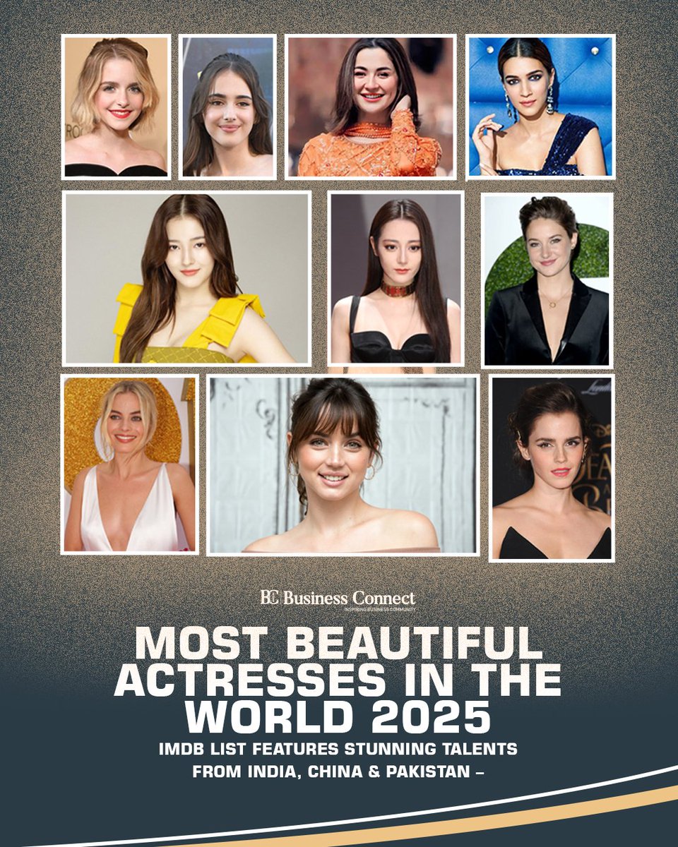 BusinessConne16's tweet image. "From Bollywood to global cinema IMDb’s 2025 list of the most beautiful actresses showcases stunning talents from India, China, and Pakistan — all in one dazzling frame.

Read more:
businessconnectindia.in/top-most-beaut…

#mostbeautifulactresses #imdb2025 #bollywood #chinesecinema #filmstars