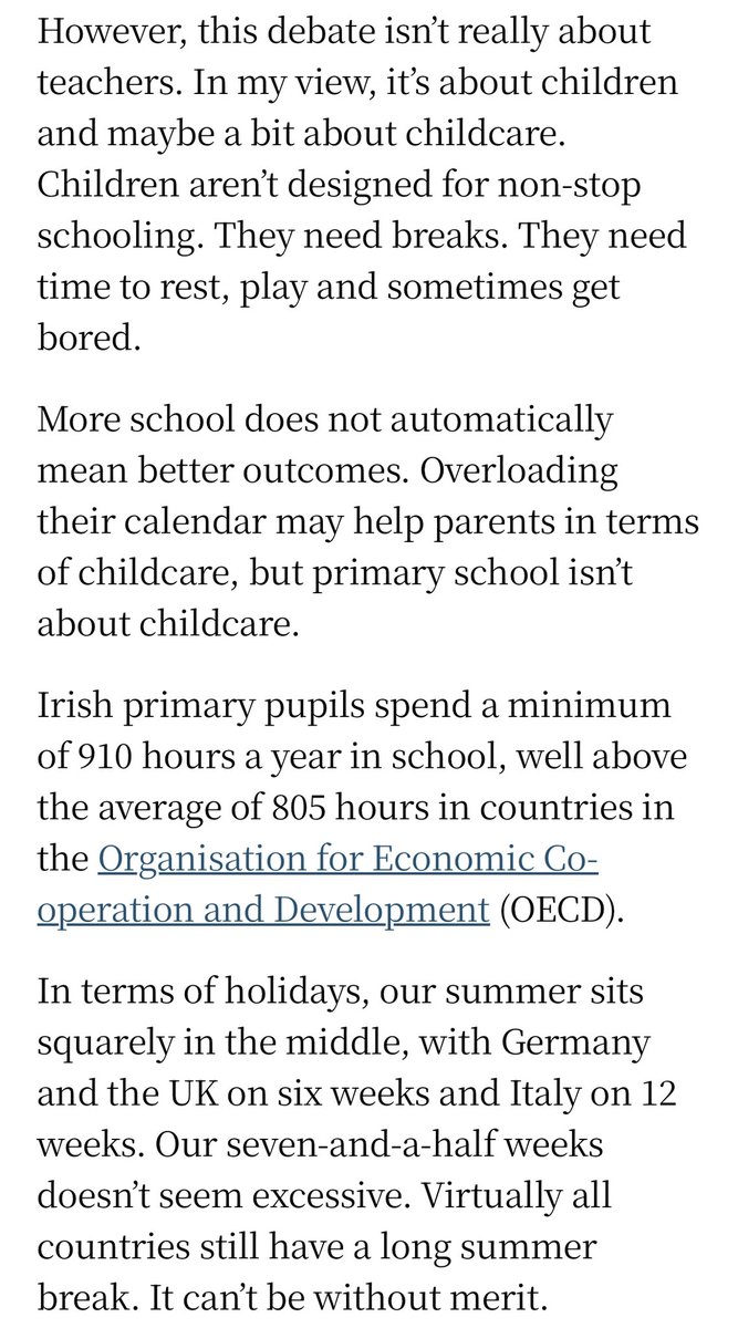 ciaraquill's tweet photo. #edchatie
Are school holidays too long? A mother of two &amp; school principal debate
https://t.co/smgsKRkxCl…
Well said 👏🏻 @simonmlewis 
To be fair, the parent Niamh made valid points &amp; did not denigrate teachers unlike some pieces on school hols by Jen Hogan, Mary McCarthy et al. https://t.co/X6JEoJAelH