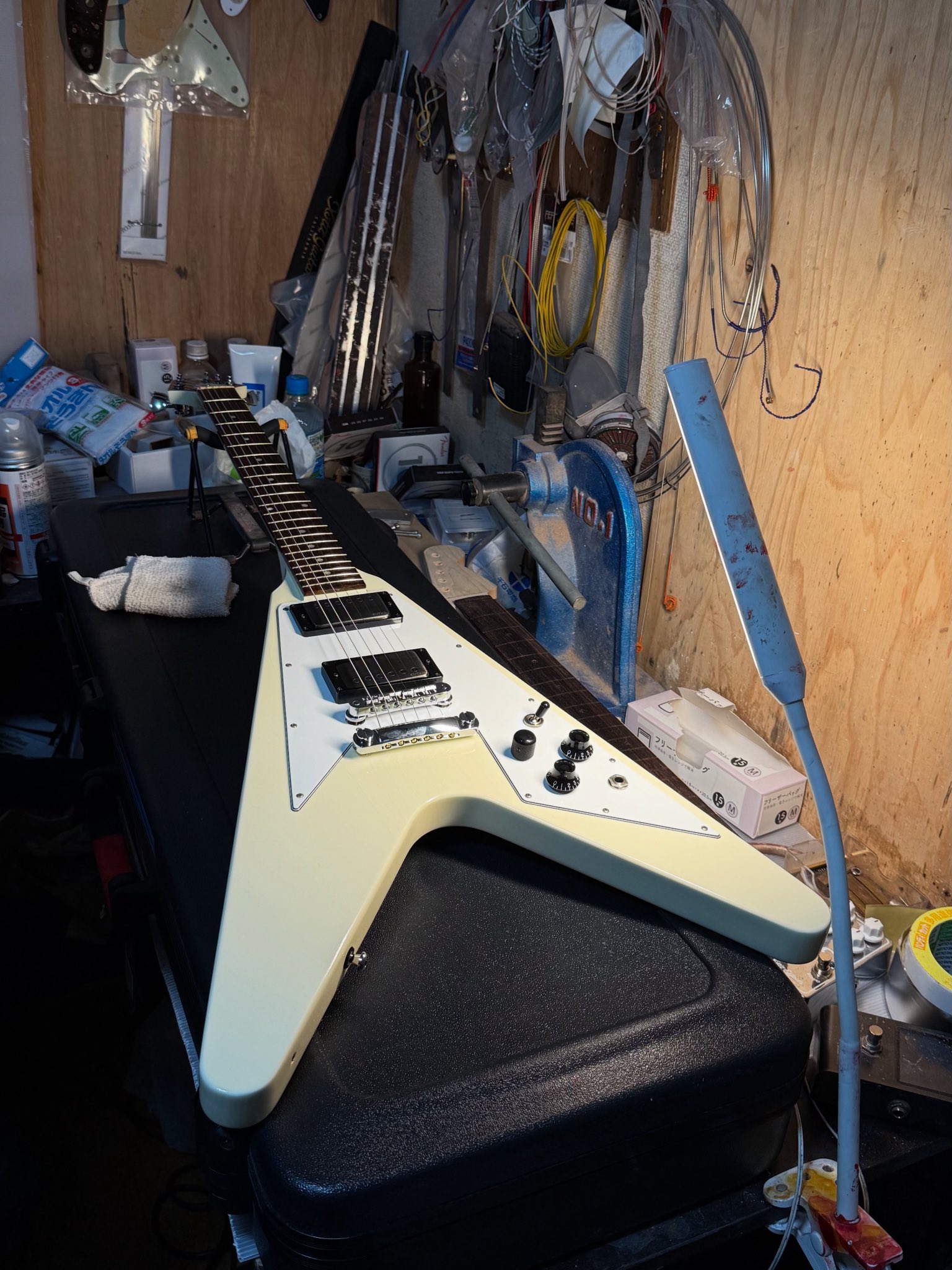 フライングVさま依頼 Flying V type blue Spirit -Ao- Full build by NAKAGAWA