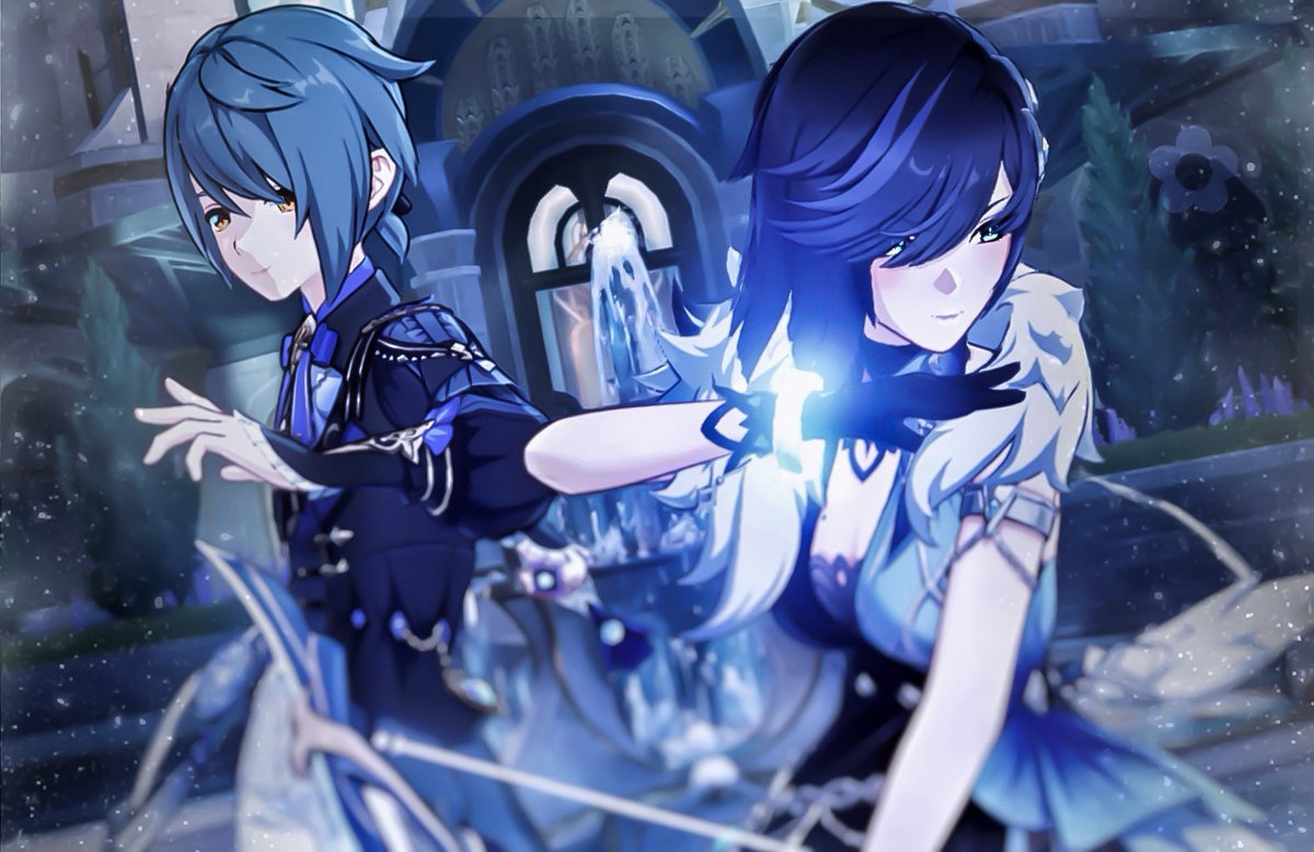 💙 × 👗

 #原神写真部 #Gensinimpact #Xingqiu #Yelan