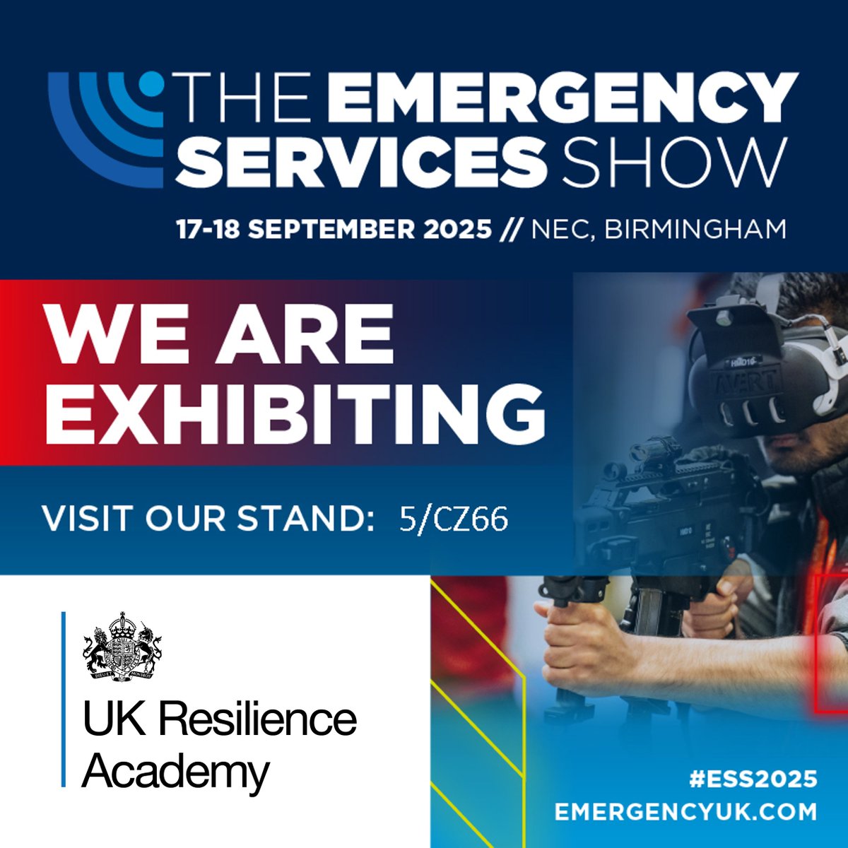 🚨We are exhibiting at this years Emergency Services Show! 🚑🚓

📅17th - 18th September 2025
📍We'll be on stand 5/CZ66 with ResilienceDirect
🎫 Come and see us! It's free 😀 and we'd love to talk to you, register today - emergencyuk.com

See you there! 👋