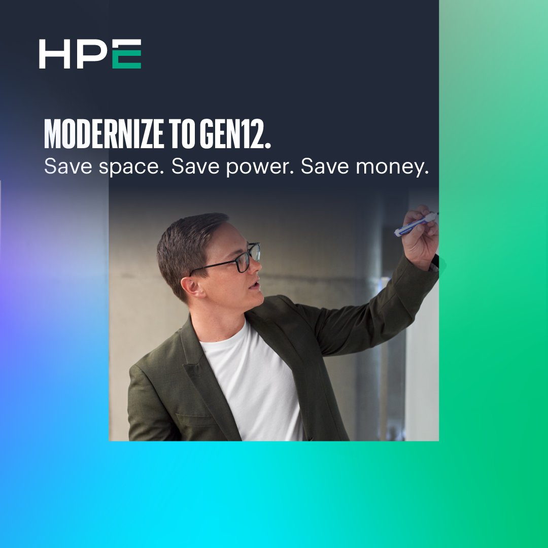 Los servidores #HPEProLiantCompute Gen12 llevan tu infraestructura al siguiente nivel:

✅ Gestión automatizada e impulsada por IA
✅ Seguridad integrada desde el silicio
✅ Ahorro energético de hasta un 65%

Reduce costes, refuerza la protección y simplifica tus operaciones, del