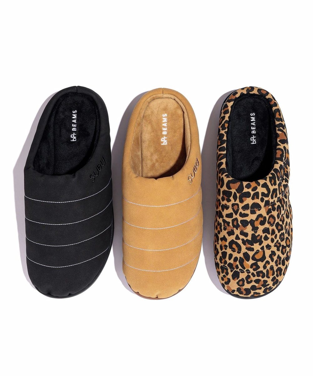 SUBU×bPr BEAMS フェイクヌバックサンダル レオパード柄