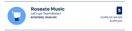 RoseateMusic's tweet photo. Who'd think that just $5 can supply 5 people with a year of access to clean water. This is insane @MrBeast @teamwater https://t.co/2wwWBuMJ0D