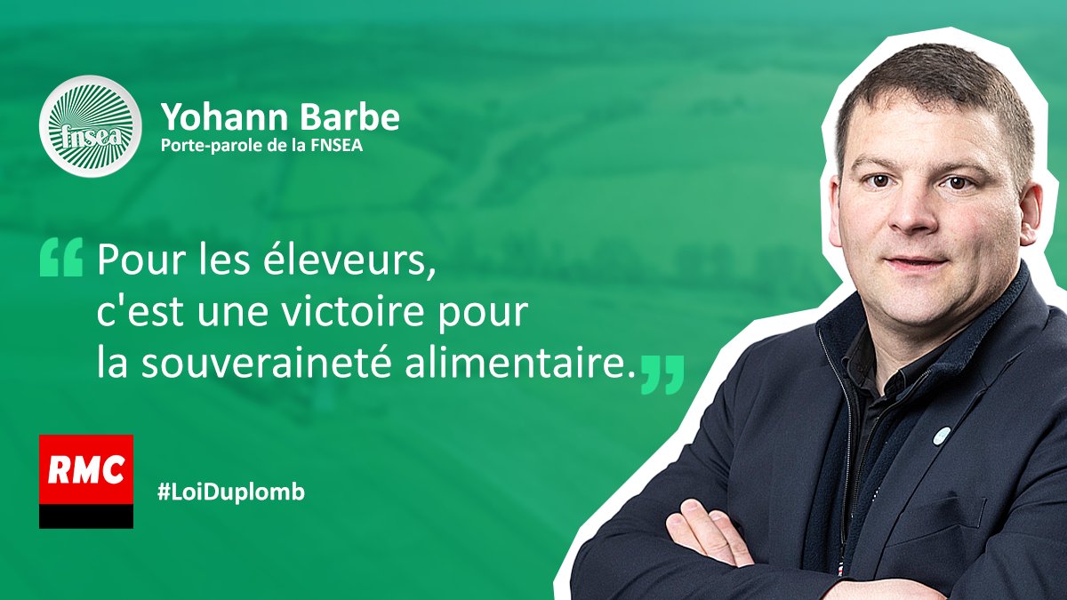 La FNSEA (@fnsea) on Twitter photo 🎙️ #LoiDuplomb | <a href="/EmmanuelMacron/">Emmanuel Macron</a> a promulgué la loi. Désormais, agrandir une exploitation ou en créer une nouvelle sera plus simple et plus rapide : une permanence en mairie pourra remplacer la réunion publique, les procédures environnementales seront allégées et les 🎙️ #LoiDuplomb | <a href="/EmmanuelMacron/">Emmanuel Macron</a> a promulgué la loi. Désormais, agrandir une exploitation ou en créer une nouvelle sera plus simple et plus rapide : une permanence en mairie pourra remplacer la réunion publique, les procédures environnementales seront allégées et les