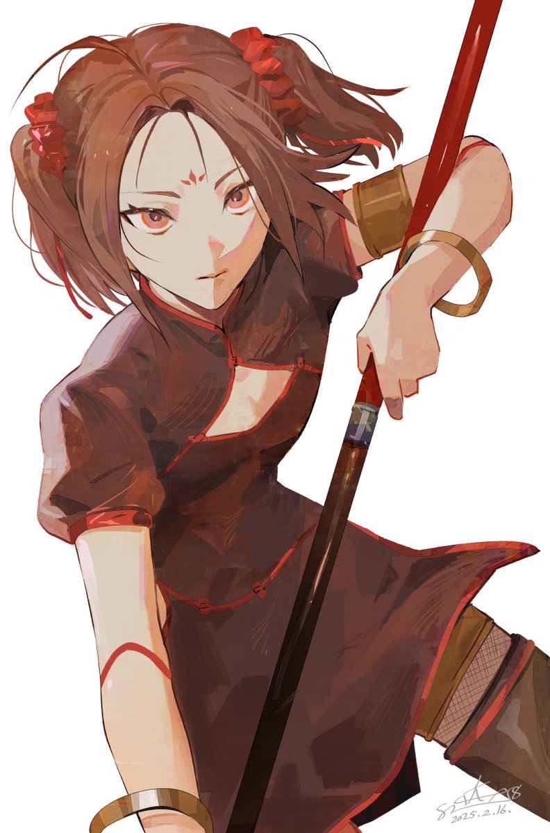 She is hard at work training 

She still has to become ever stronger