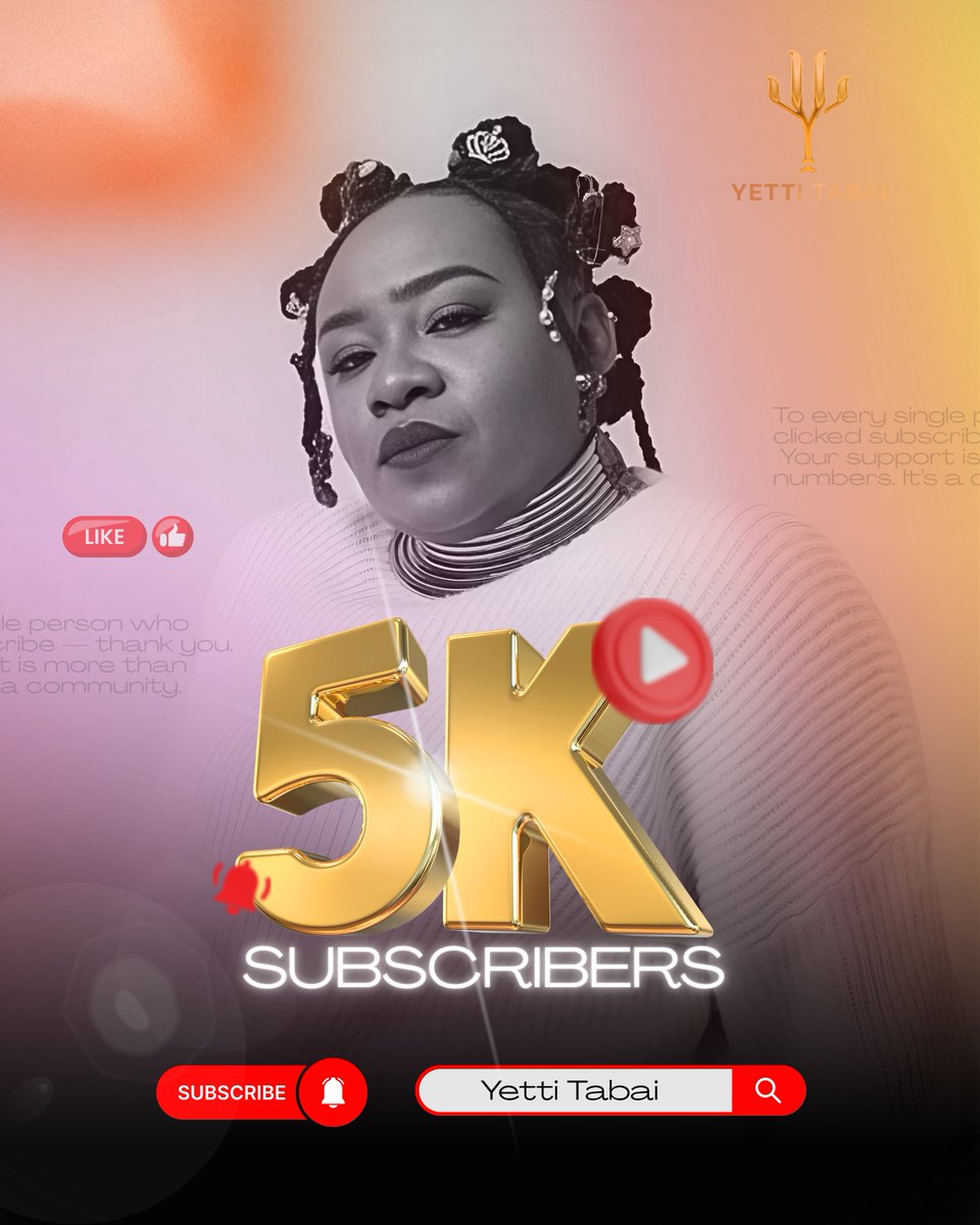 Yettitabai's tweet photo. Hey Tribe, We Did It!
We just hit 5,000 YouTube subscribers!
From every like, comment, and shareโฆ to every moment youโve spent watching and supporting, I appreciate you!
This community keeps growing, and itโs all because of YOU.
#YettiTabai #5KSubscribers #ThankYoutribe https://t.co/jwzebvqkpp
