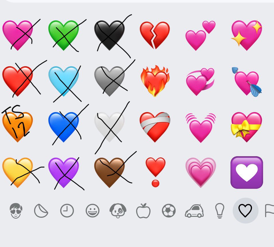 LeahKeeble's tweet photo. Dear @Apple, We need more hearts!!! @taylorswift13 has officially used all the colors by announcing #thelifeofashowgirl #TS12 https://t.co/tro2FwLJ42