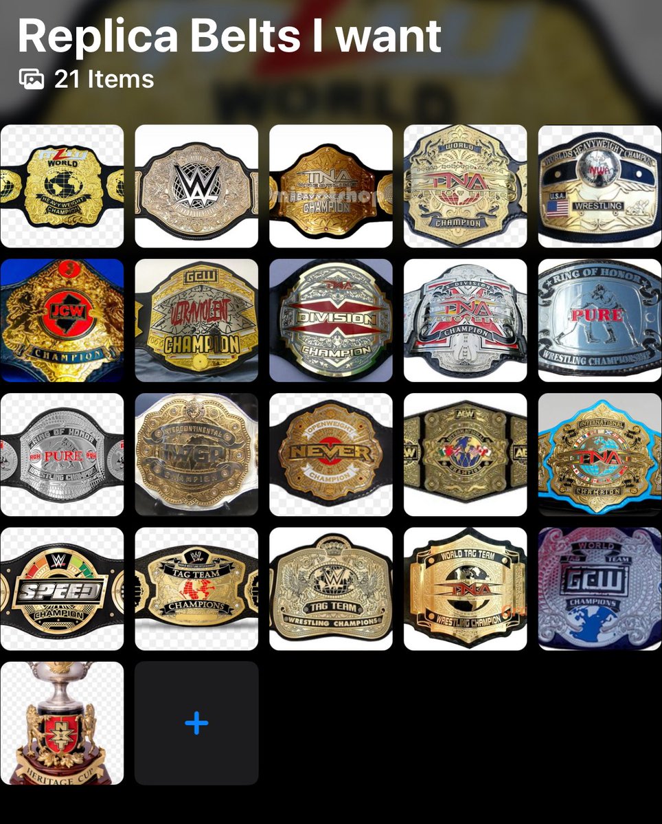 “Death Daddy” Aaron Colter (@aaroncolter03) on Twitter photo Anyone who is a belt collector, please point me in the right direction to get my collection started. #ProWrestlingBelts #BeltCollectors and all that other shit
<a href="/MLW/">MLW</a> <a href="/ThisIsTNA/">TNA Wrestling</a> <a href="/GCWrestling_/">GameChangerWrestling</a> <a href="/nwa/">NWA</a> <a href="/njpwglobal/">NJPW Global</a> <a href="/WWEShop/">WWEShop.com</a> <a href="/JerseyCW/">Jersey Championship Wrestling</a> <a href="/AEW/">All Elite Wrestling</a> Anyone who is a belt collector, please point me in the right direction to get my collection started. #ProWrestlingBelts #BeltCollectors and all that other shit
<a href="/MLW/">MLW</a> <a href="/ThisIsTNA/">TNA Wrestling</a> <a href="/GCWrestling_/">GameChangerWrestling</a> <a href="/nwa/">NWA</a> <a href="/njpwglobal/">NJPW Global</a> <a href="/WWEShop/">WWEShop.com</a> <a href="/JerseyCW/">Jersey Championship Wrestling</a> <a href="/AEW/">All Elite Wrestling</a>
