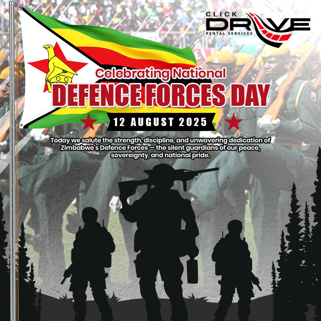 ClickdriveZim's tweet image. 🇿🇼 National Defence Forces Day 🇿🇼
Today, we honor the brave men and women of Zimbabwe’s Defence Forces — the protectors of our sovereignty, peace, and national pride.

Their unwavering commitment, discipline, and service remind us that freedom isn’t just won — it is safeguarded…