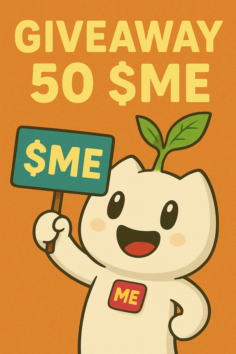 6k Followers Reached ✅
Giving away 50 $ME

1. Follow me 
2. Repost
3. Tag frens

Winner picked up in 48 Hours. GL