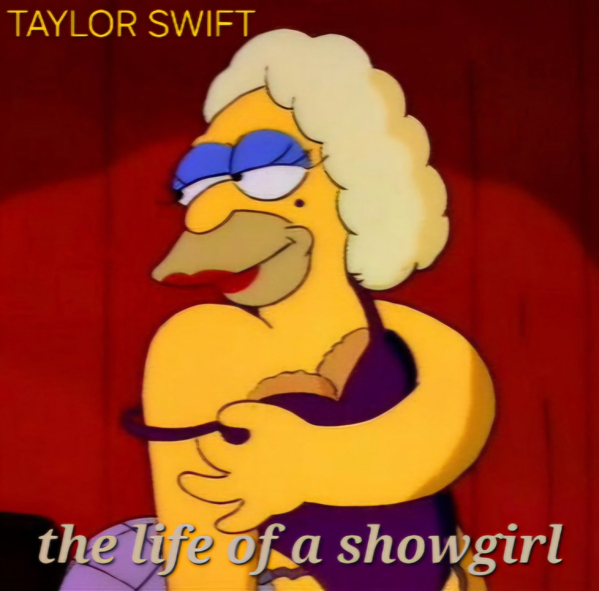 Para mi el cover o portada del nuevo album de Taylor Swift #TheLifeOfAShowgirl #TS12 deberia ser algo asi: