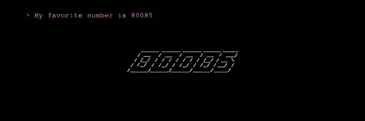 i if 80085 is dancing, I'm front row