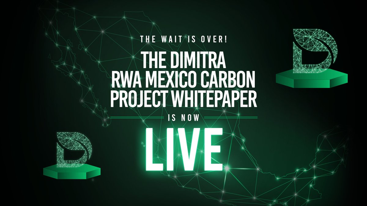Bara_dimitra's tweet photo. #DMTRteam launches the Mexico Carbon Project, 23,000+ hectares protected, 1.1M+ carbon credits expected, 10+ years of climate impact. Backed by #AI, #blockchain &amp; satellite MRV, creating revenue for local farmers through #carbon_credit sales.

Whitepaper: https://t.co/H3ZLKYr97V https://t.co/tDrfuCOw5E