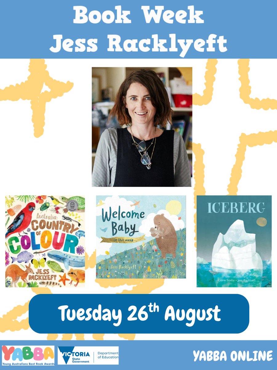 Book Week is coming soon! YABBA Online is delighted to have author and illustrator Jess Racklyeft on Tuesday 26th August. Jess designed the 2024 CBCA Book Week artwork and has been honoured with the Eve Pownall Honour Award. Register at yabba.org.au