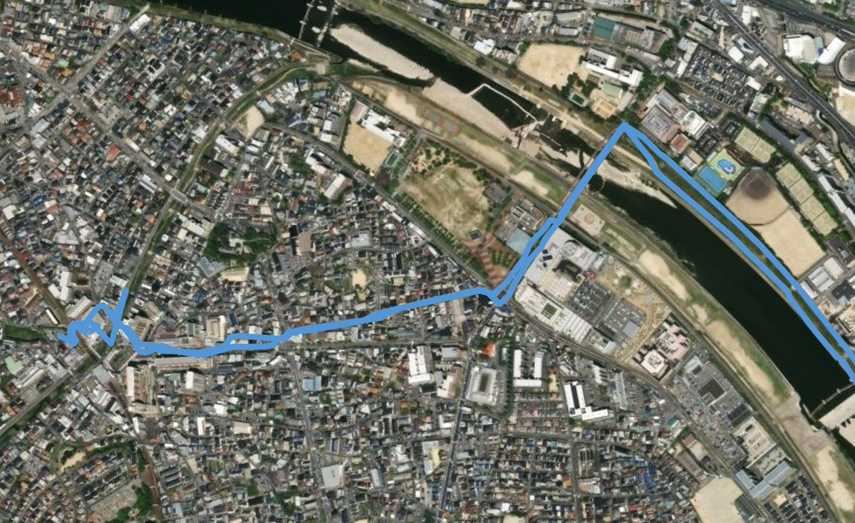 GEH00073's tweet image. #M5Capsule をGPSデータロガーにしてみました!
10秒間隔でSDカードに記録し地図上にプロットしてみたところけっこう精度良く記録できているようです。道路のどちら側を歩いたかもわかります。1分間隔にすればフル充電で約7時間記録できることもわかりました(^_^)

#M5Stack #GPS