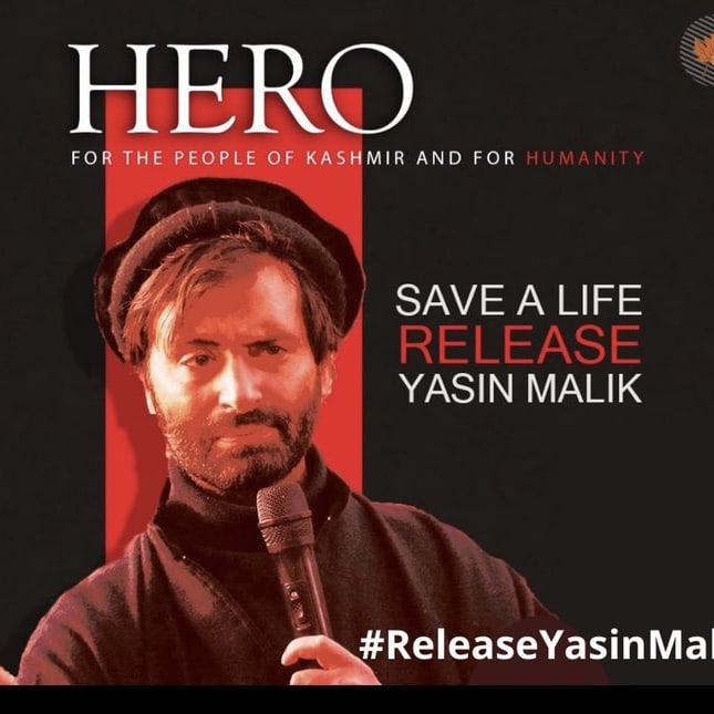 ZiaiSharf's tweet photo. Today, the world's so-called largest democracy, India, stands on the verge of martyring Yasin Malik—the popular and peaceful voice of the Kashmir's National Liberation Movement. The Delhi High Court has recently sought Malik's response to the National Investigation Agency’s plea https://t.co/mnWPCv2QOj
