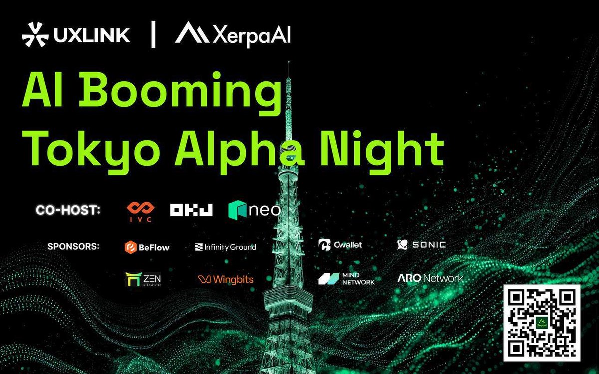 🚀 Excited to join AI Booming Tokyo Alpha Night with global innovators!

From AI to Web3, we’re shaping the future together in Tokyo 🇯🇵✨

Proud to see BeFlow as a sponsor — powering the new era where consumption creates value.
#AIBooming #TokyoAlphaNight #BeFlow #Web3 #AI