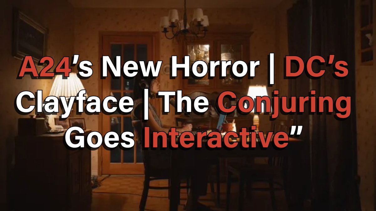 TravisNyquill's tweet photo. A24 grabs The Undertone, DC’s Clayface goes body horror, and The Conjuring takes over SCarowinds! Which one are you lining up for? 🎥👻 #HorrorTok #TheFinalCut https://t.co/sgZjiEUDwf https://t.co/q9fjV2D9I2
