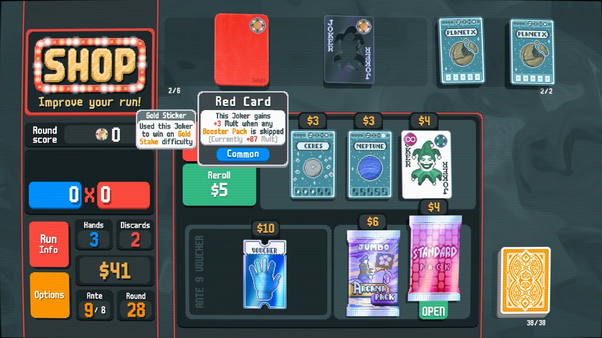 4barloops's tweet photo. i just won my first balatro gold stake #thosewhocare https://t.co/WIvKcozuth